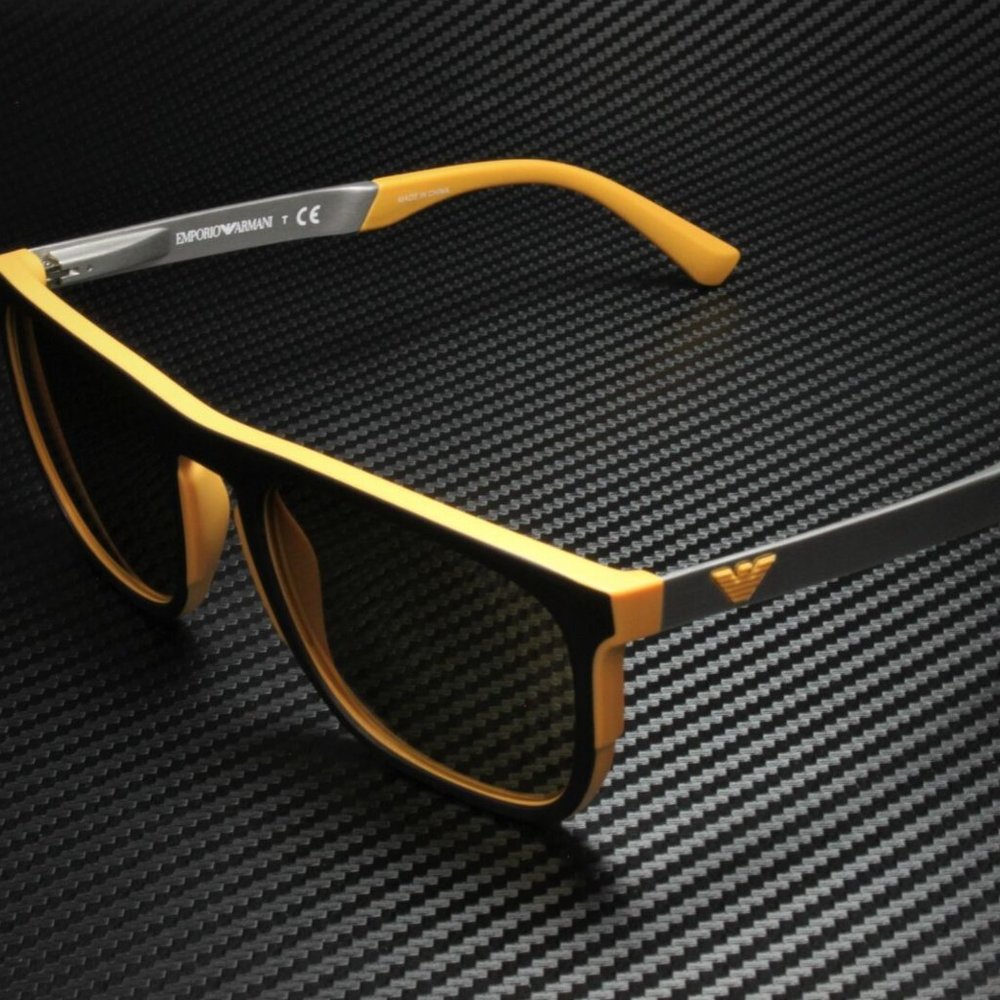 Emporio Armani Men's Matte Green Gold Sunglasses!